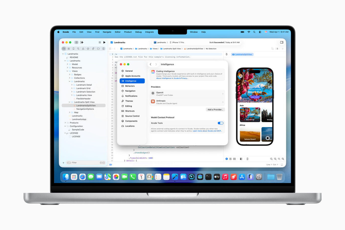 애플 Xcode 26 관련 예시 이미지