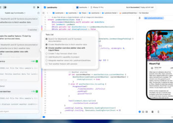 애플 Xcode 인터페이스 화면