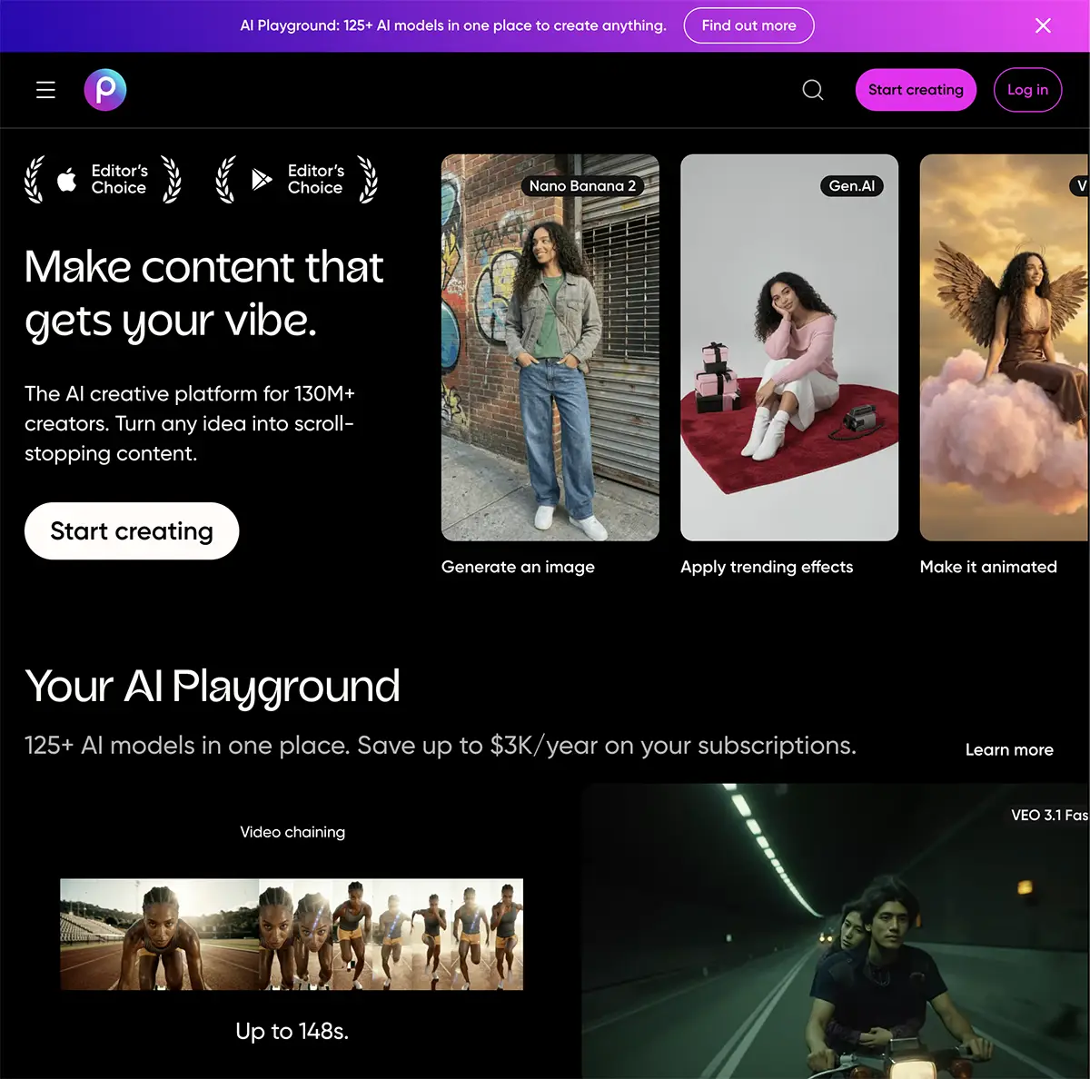 Picsart, 창작자들을 위한 수익 창출 프로그램 도입 2 Picsart Website Screenshot